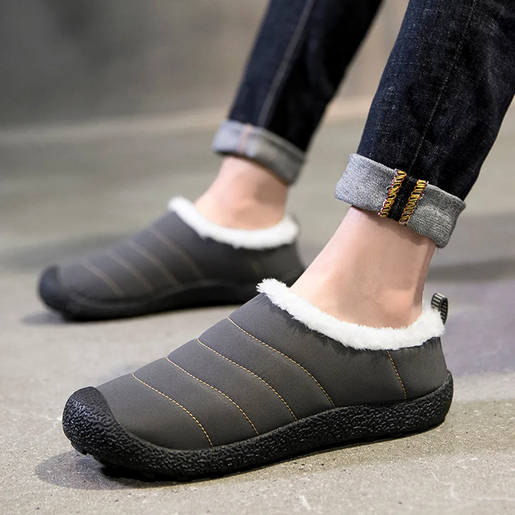 

New Snow Men Casual Shoes Plush Men Shoes Non-slip Comfortable Winter Walking Sneakers Zapatillas Hombre