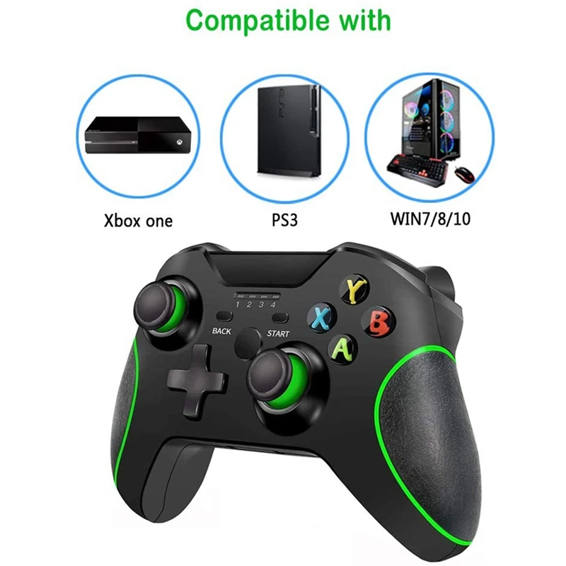 

Suitable for One, Dual Vibration 2.4Hz Wireless Gamepad, Compatible with One / One S / One X / One Elite / Ps3