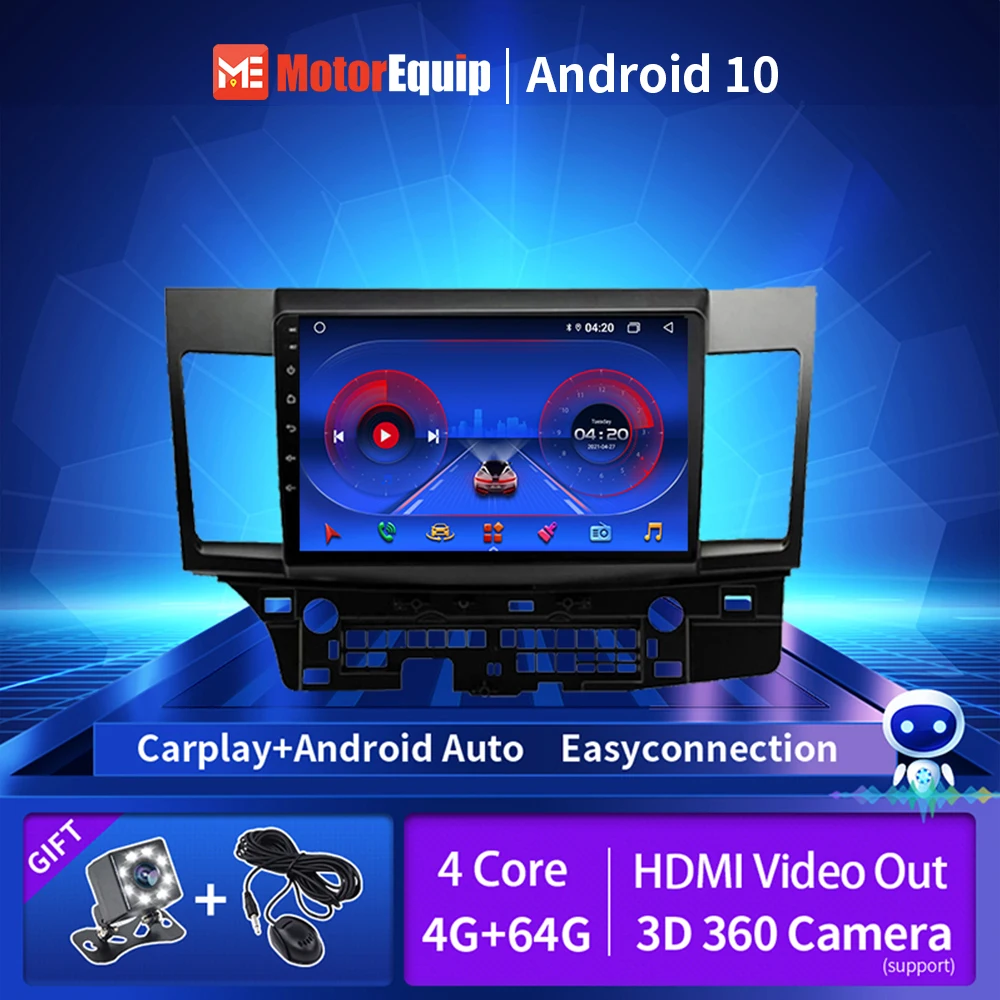 

Car Radio For Mitsubishi Lancer 10 CY 2007 2008 2009 2010 2011 2012 2din Car Audio Android 10.0 WiFi Carplay Auto HDMI Video