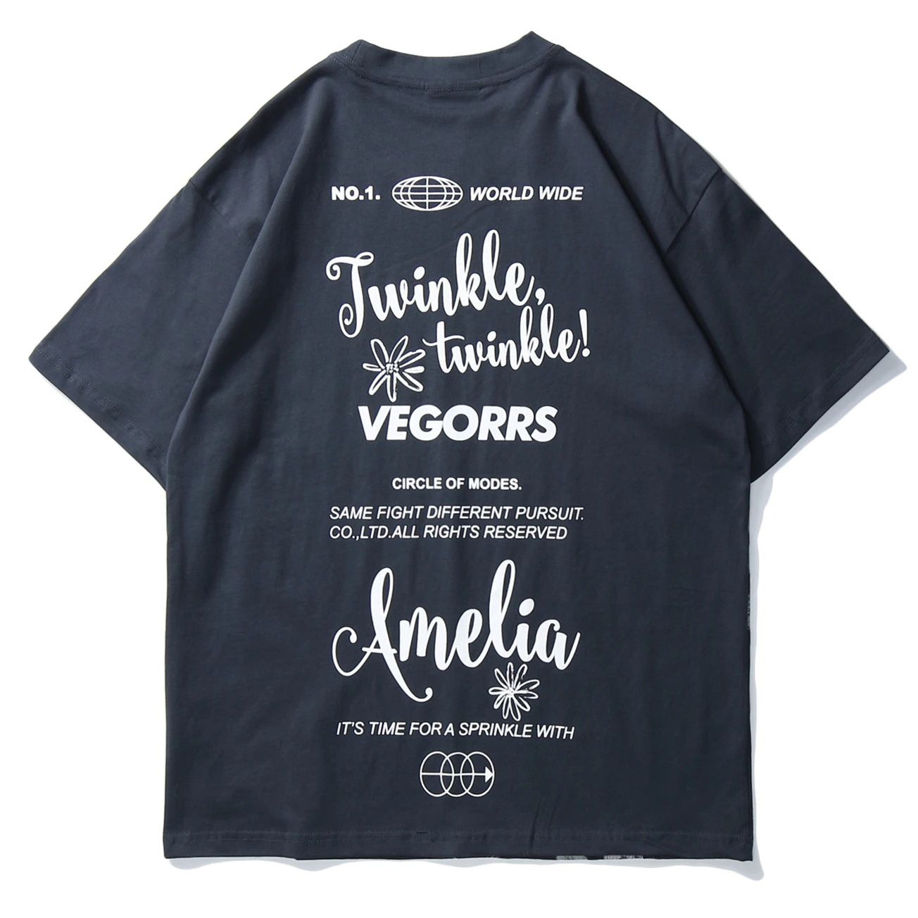 Хип-хоп футболки с цветочным принтом Harajuku повседневные коротким рукавом Уличная