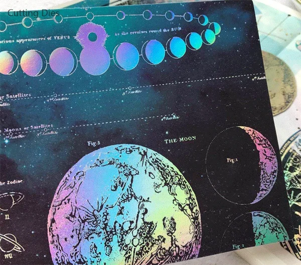 5 шт./партия Горячая штамповка звезда земля напечатанная веленевая писчая бумага