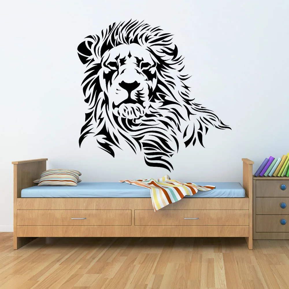 Голова льва настенные наклейки для детских комнат Африканские Дикие животные