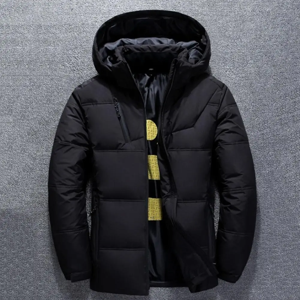 Men Winter Down Coat Extras Thick Highly Warm Casual Stand Collar Puffer Parka Male Winter Down Hooded Jacket for Outdoor