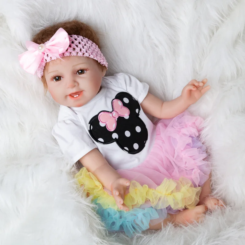 

Reborn Doll Clothes Set 2pcs Baby Girls Birthday Sets Babydoll Tutu Skirts Headband Suits Chic Pink 22 Inch Dolls Outfits