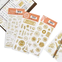 40packslot plant postmark letter series kawaii stationery stickers bronzing stickers six selections