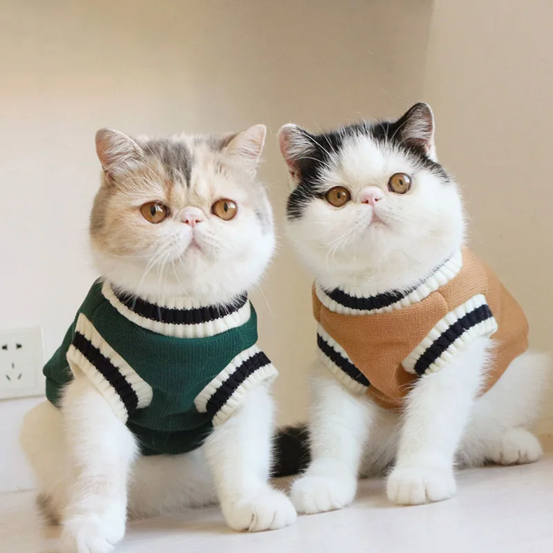 

Christmas Cat Dog Sweater Pullover Winter Clothes for Small Dogs Cat Vest Puppy Jacket Pet Cat Clothing Kitty Ubranka Dla Psa