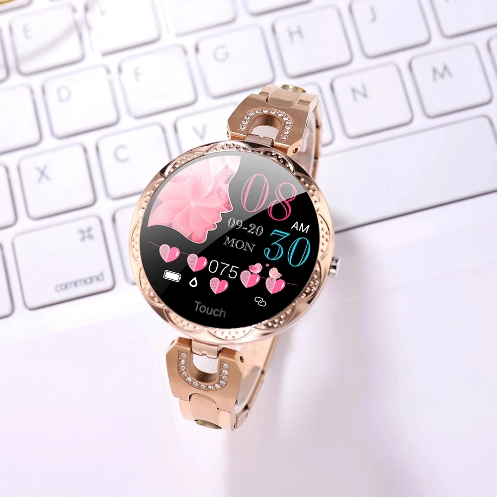 2021 new fashion womens smart watch waterproof wearable device heart rate monitor sports smartwatch for women ladies free global shipping