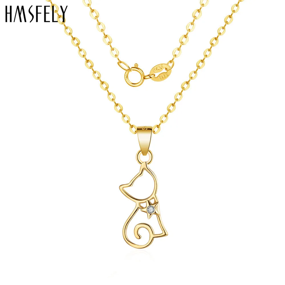 HMSFELY реальные 925 стерлингового серебра женское ожерелье ювелирные изделия Цвет