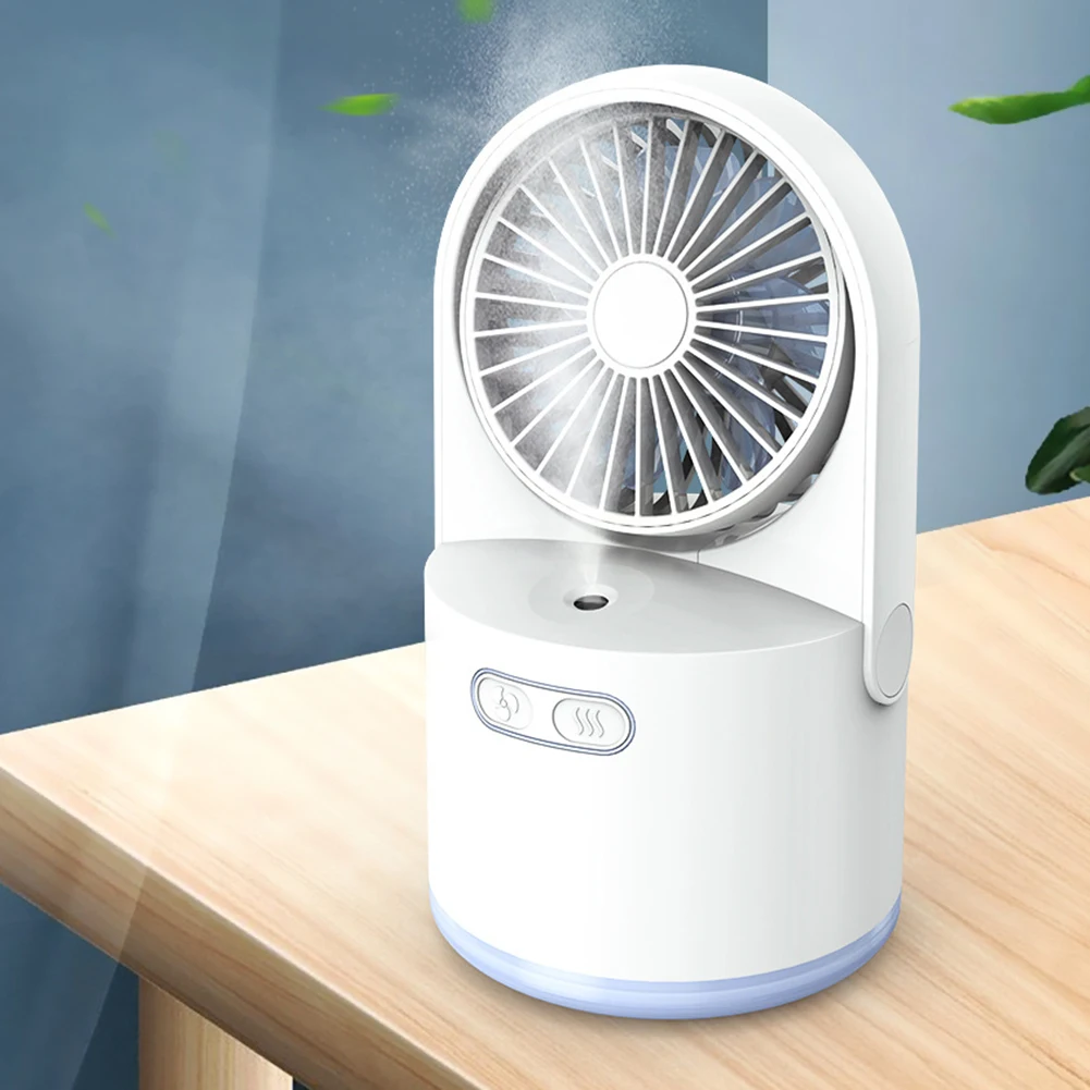 

2in1 Electric Purifying Humidifier Fan Portable USB Rechargeable Fan Water Spray Mist Fan Face Steamer Cooling Air Conditioner