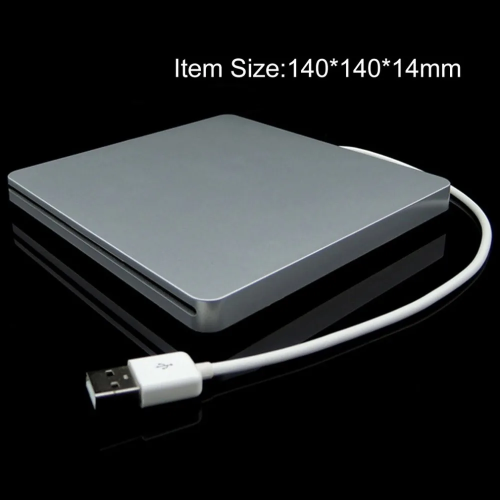 Тип ноутбука всасывания супер тонкий USB 2,0 Слот внешнее записывающее устройство для dvd внешний корпус привода Корпус Корпуса