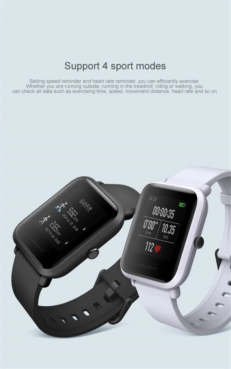 Huami Xiaomi AMAZFIT Smartwatch с экраном Corning Gorilla glass водонепроницаемый монитор сердечного ритма во время сна геомагнитный датчик gps D20
