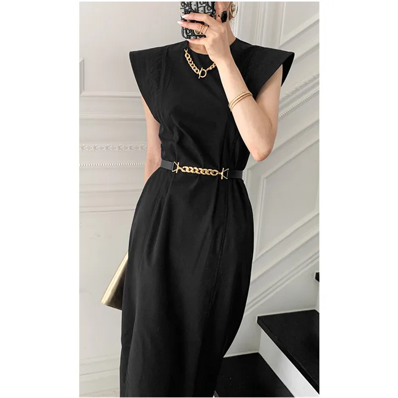 

2021 new fashion ladies casual holiday dress with belt
