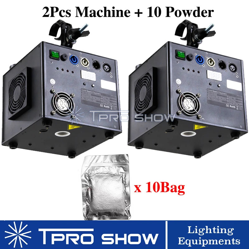 2 Machine 10 Powder Новые сверкающие огни водопад фейерверк пиротехника дистанционного управления Dmx Холодный Огонь машина Искра для фиксированной сцены освещения Стенд фермы - Цвет: 2 Machine 10 Powder