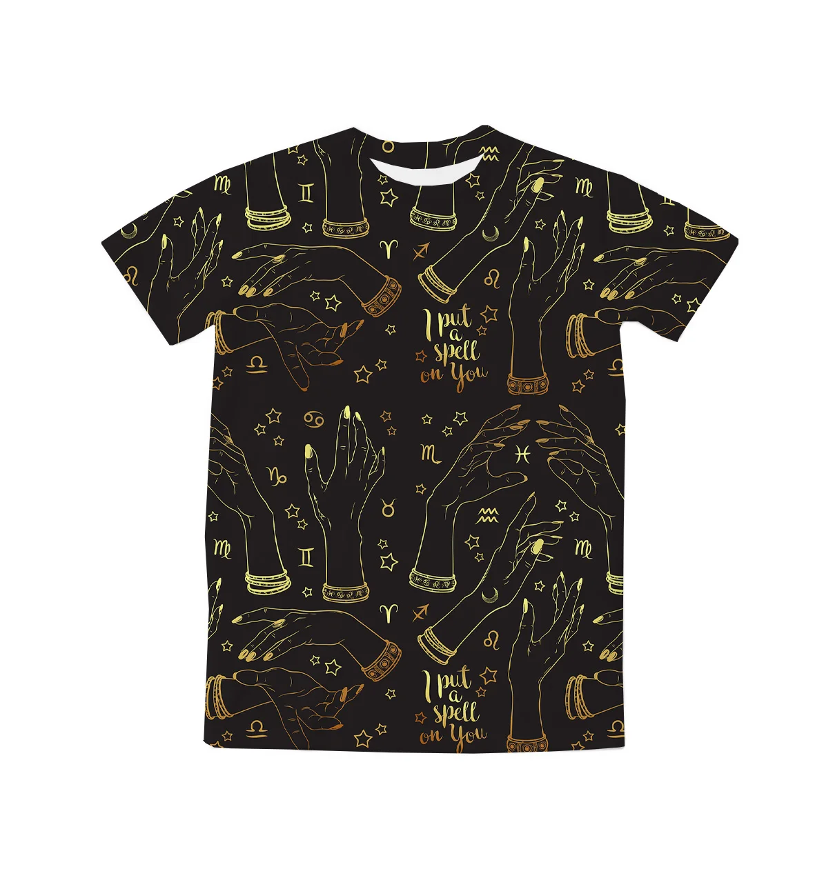 

Реальный Американский американский размер, я положил заклинание на вас, загадочная область, сублимационная печать, размеры 3XL 4XL 5XL 6XL, топ, фу...