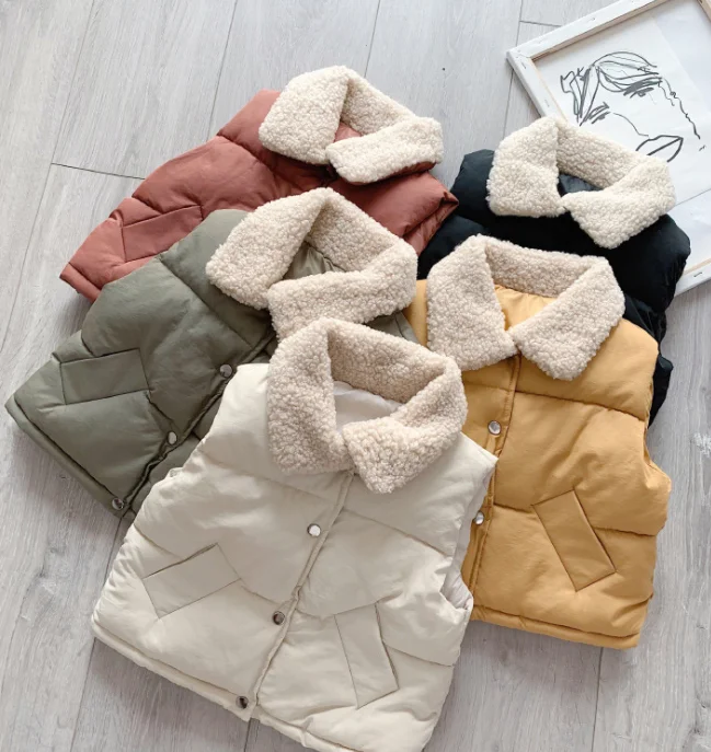 Детский модный жилет из ягненка и хлопка | Мать ребенок