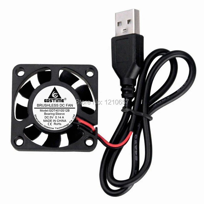 5 кулер gdstime 40 мм X 10 мм DC 5 В 2Pin USB бесщеточный ПК компьютер кулер вентилятор охлаждения