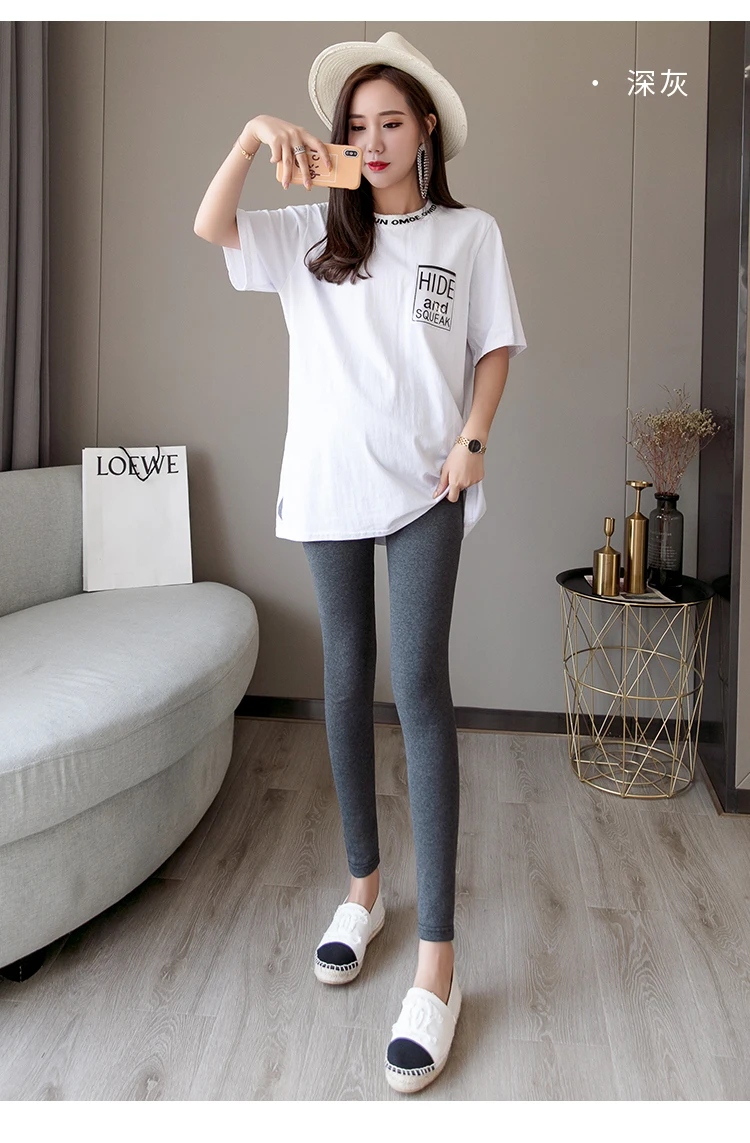1911# Autumn Winter Skinny Maternity Legging Across V Low Waist Belly Legging for Pregnant Women Cotton Pregnancy Pencil Pants