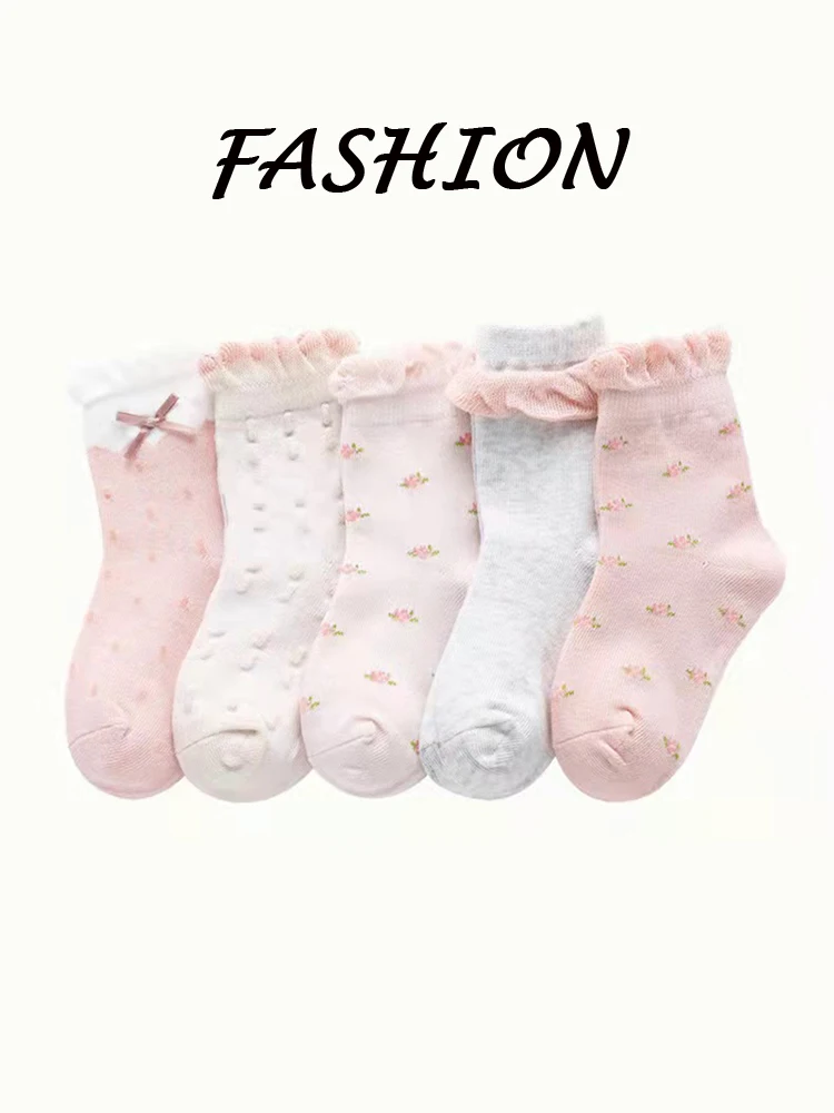 dkDaKanl 5 Pack Cotton Baby Thick Warm Winter Socks Unisex Newborn Toddler Non-slip Socks Cartoon Design,0-6M