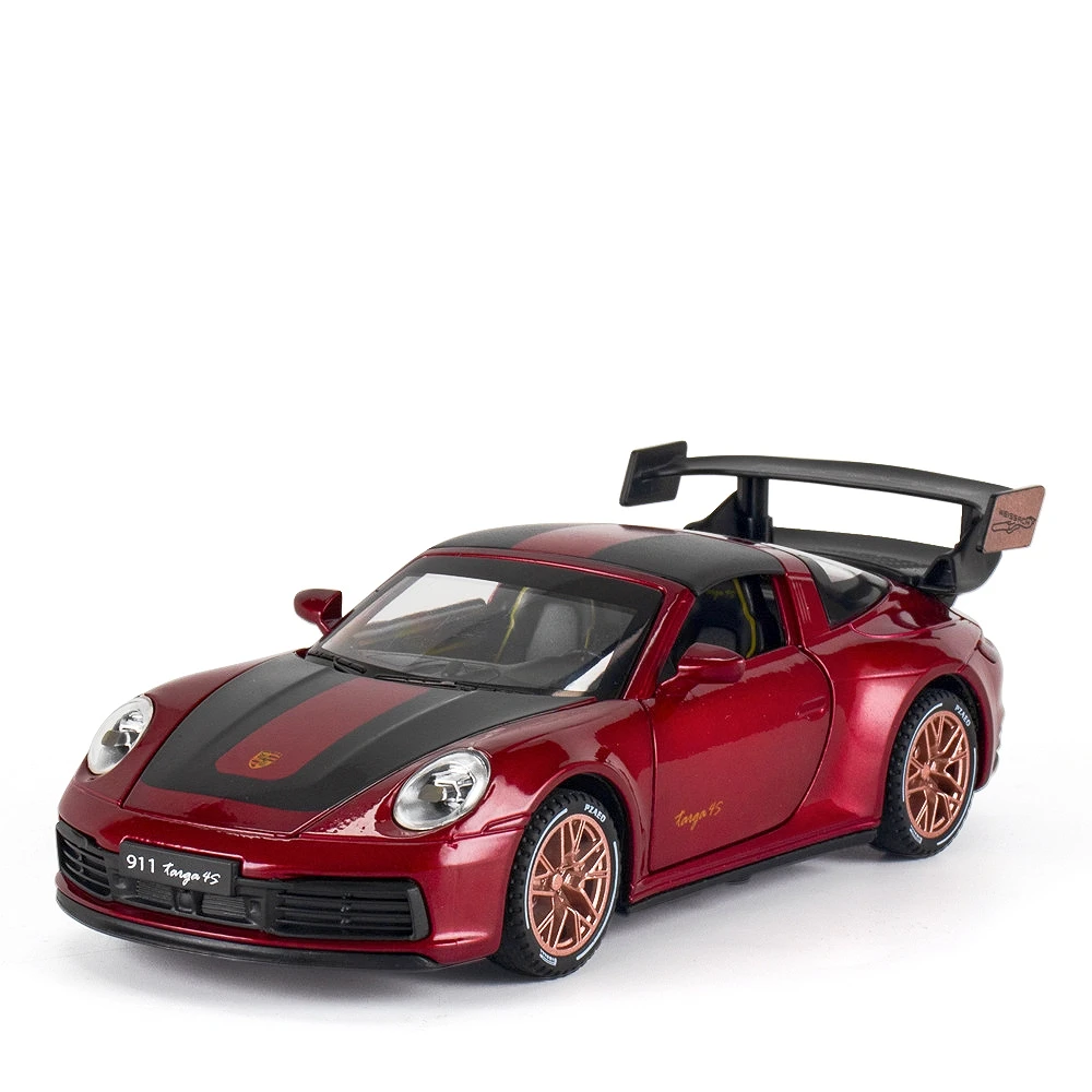 

1:32 Porsche 911 Targa 4S Track Edition Alloy Sports car model force control toy collection