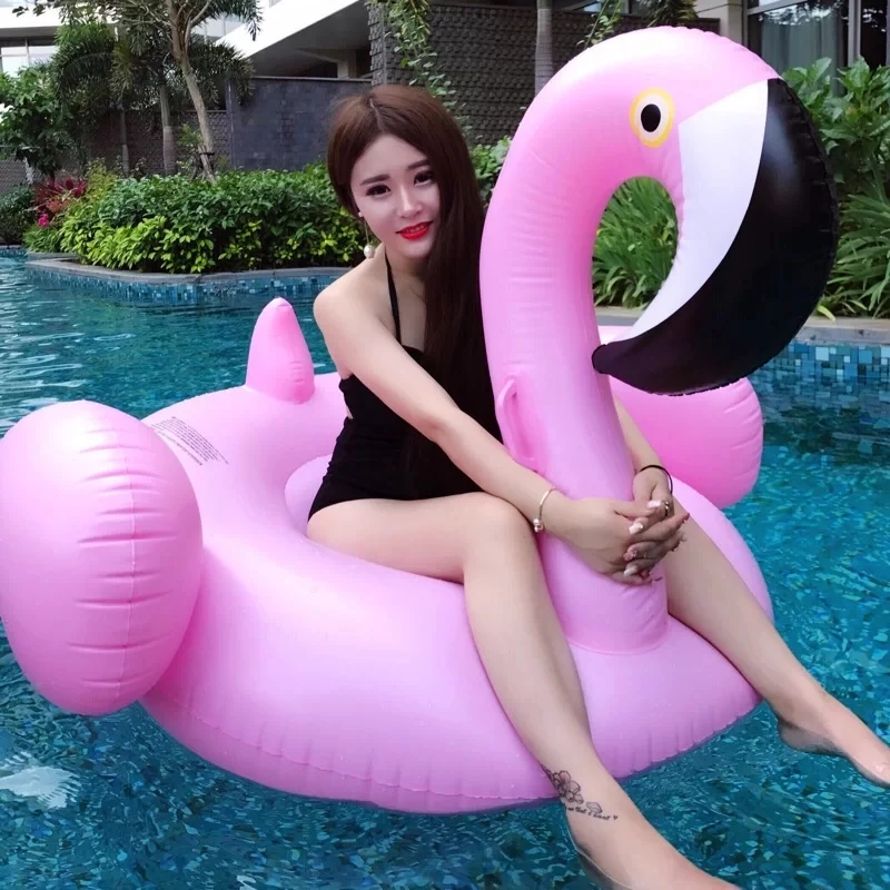 150CM 60 Inch Giant Inflatable Flamingo Unicorn Swan Pool Float Ride-On Swimming Ring Adults Children Water Party Toys Piscina