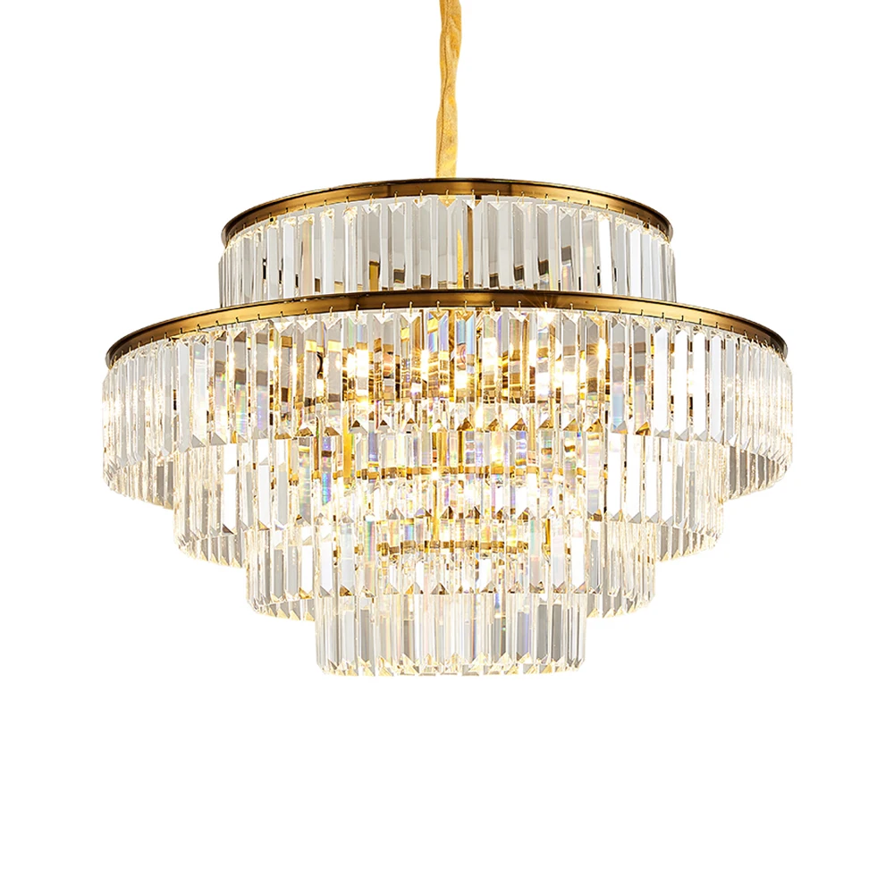 

Moderne Led Luxe Ronde Gouden Kristallen Kroonluchter Verlichting Voor Woonkamer Eetkamer Lamp Slaapkamer Indoor