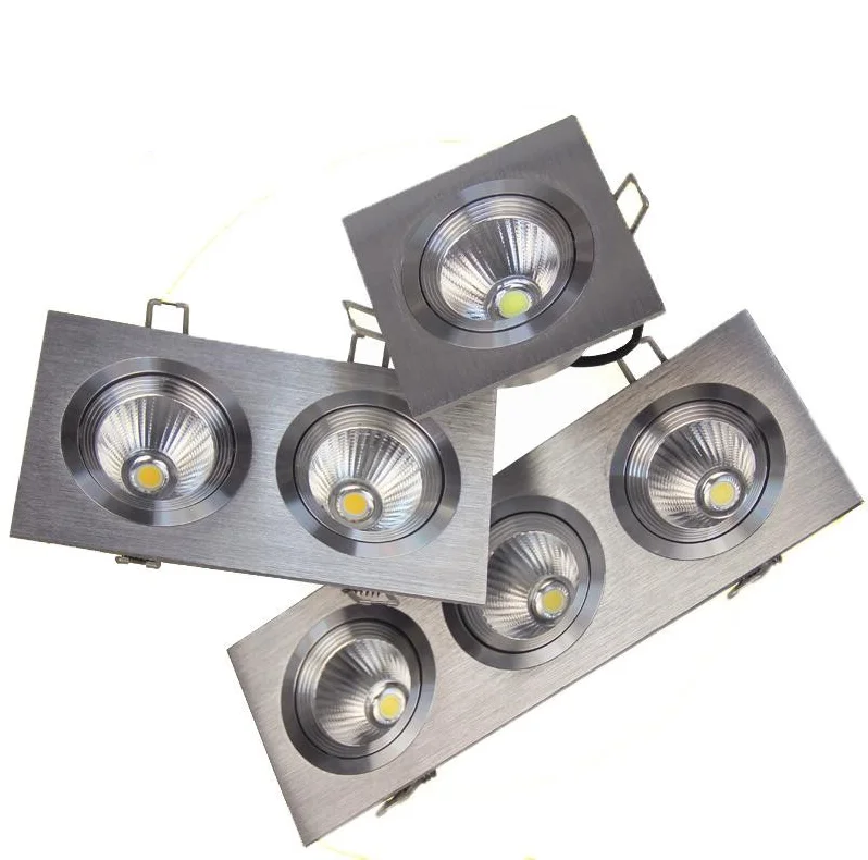 Сверхъяркая Встраиваемая потолочная лампа квадратный Точечный светильник COB 7 Вт