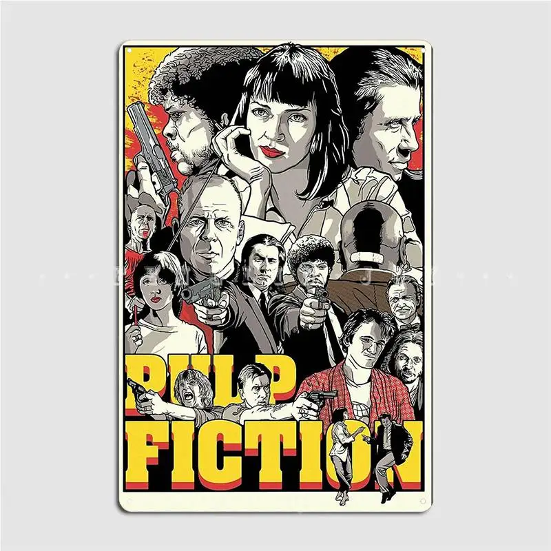 

Художественный плакат с надписью «Криминальное художественное искусство», металлический плакат для клуба, домашнего кинотеатра, Настенны...