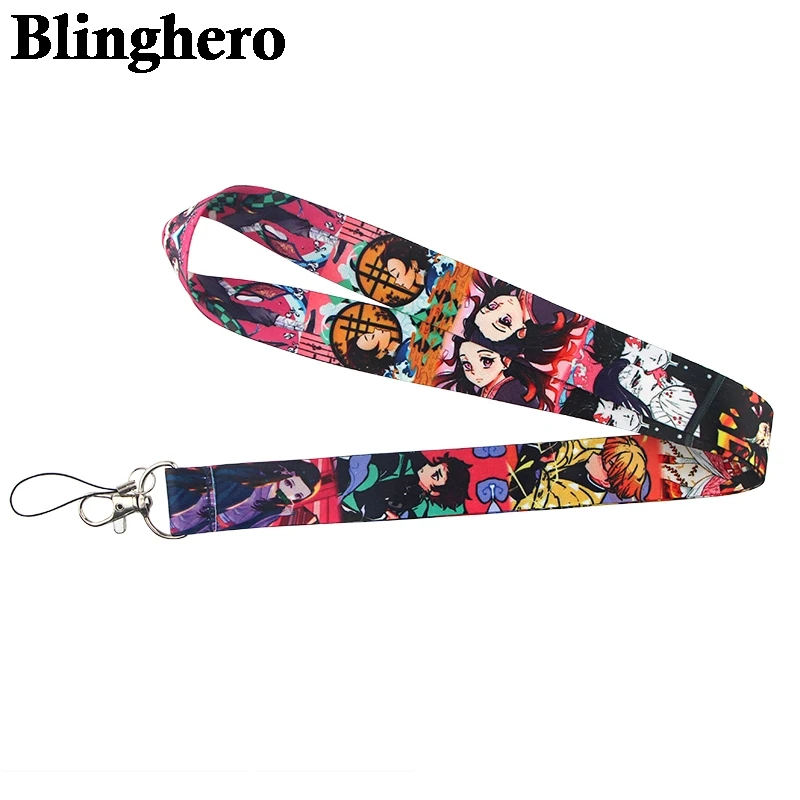 CA648 Demon Slayer: Kimetsu no Yaiba Lanyards классный шейный ремешок для ключей телефона ID держатель