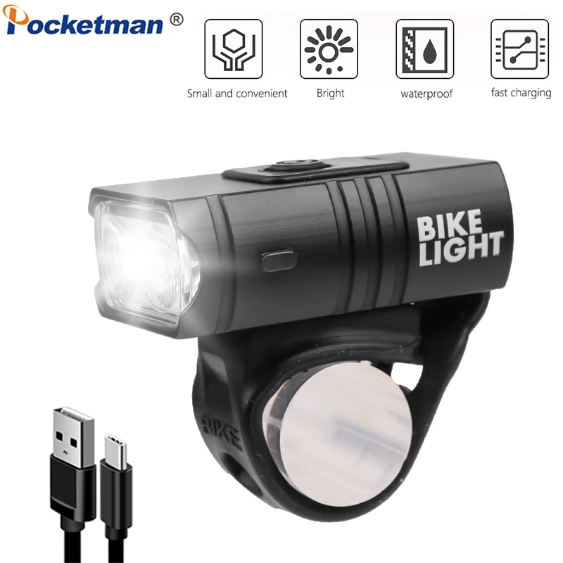Фонарь велосипедный передний 6 режимов с зарядкой от USB|Фонарики и осветительные