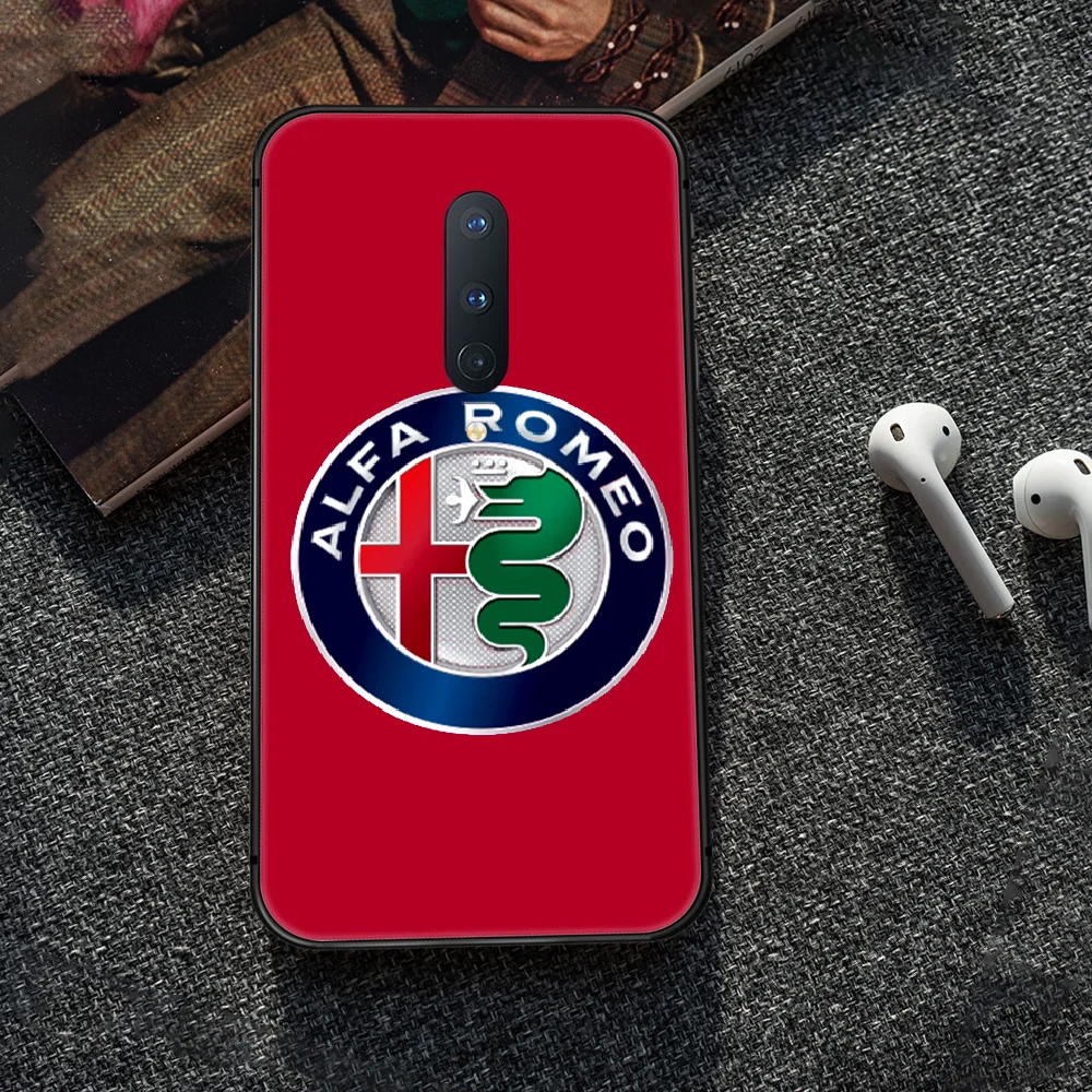 

Alfa Romeo car logo Phone Case Cover Hull For 1+ Oneplus 5T 6 6T 7 7T 8 8T Pro black Cell Luxury Bumper Silicone Etui Pretty