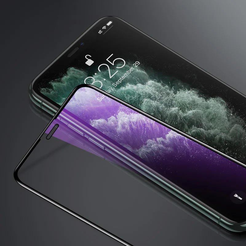 KUULAA 0,3 мм Полное покрытие защитное стекло для iPhone 11 Pro Max закаленное стекло Защита экрана для iPhone 11 Pro стекло - Цвет: Anti-Blue Light
