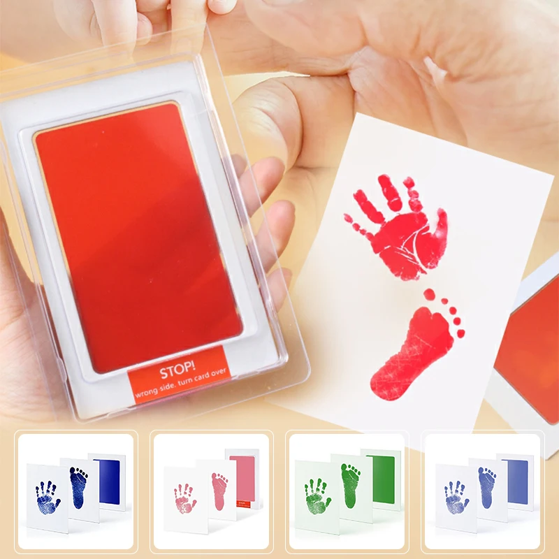 

С детскими следами, ручная печать, безопасный, нетоксичный, без прикосновения, для кожи, без чернильных подушек, для новорожденных, для рук и ...