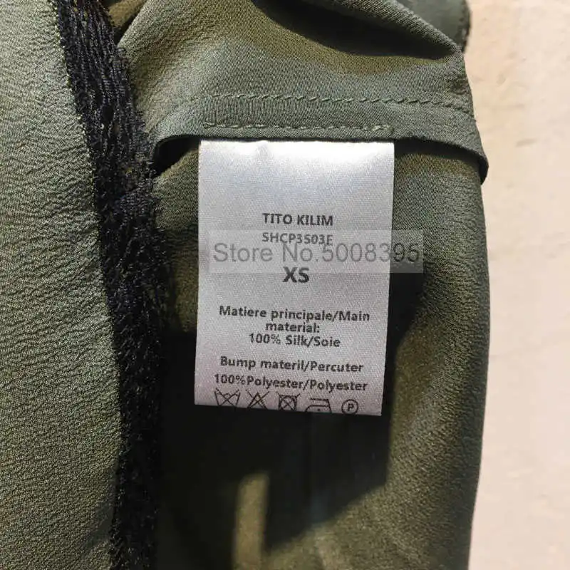 

Woman Khaki Grey Blue 100% SILK Casmisole V-neck Thin Strappy Lace embroidered Vest Fashion Tops 2021SS