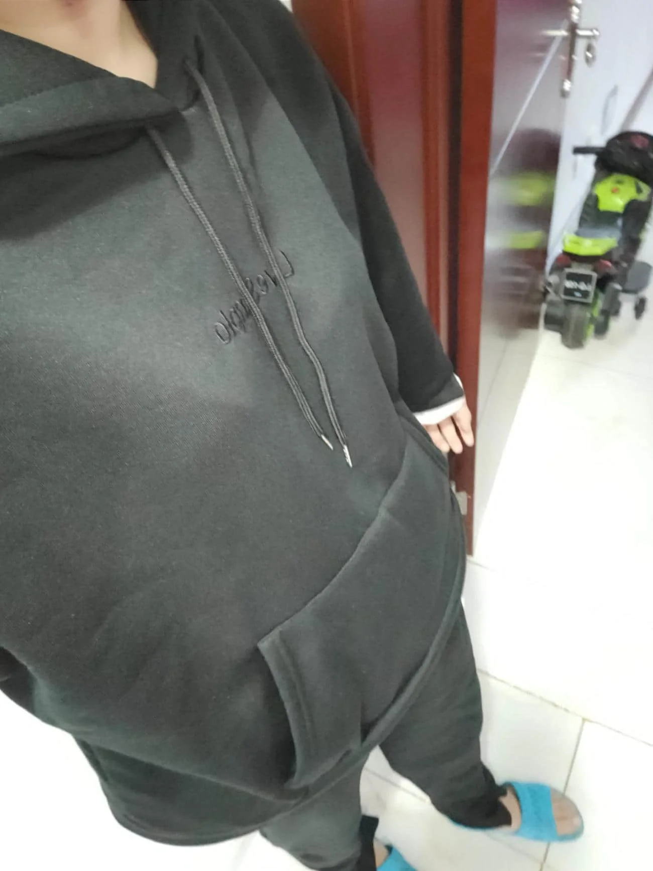 

Autumn and winter new suit thickened plus velvet pullover hooded women's suit sports and leisure two-piece trousers and leisure