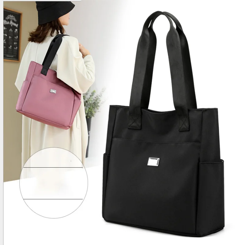 

Large Capacity Women Casual Nylon Bags Tote Shoulder Handbags Training Travellings Schoolbags Gifts for New Year Christmas