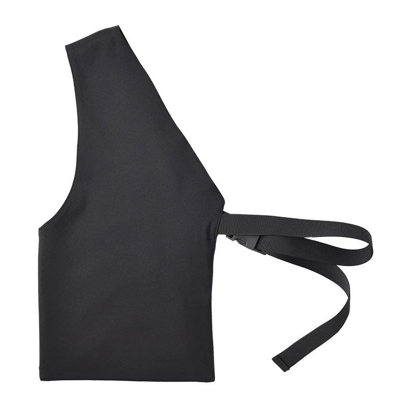 

[EAM] Women Loose Fit Black Buckle Split Joint Irregular Vest New V-collar Sleeveless Fashion Tide Spring Autumn 2021 1Y08001