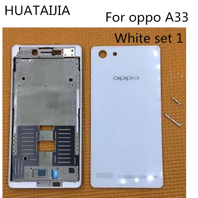 Nueva carcasa trasera de bater&iacute;a oppo a 33 con marco de pantalla para oppo A 33, carcasa trasera oppo A 33, carcasa trasera oppo A 33, funda trasera con marco medio-5
