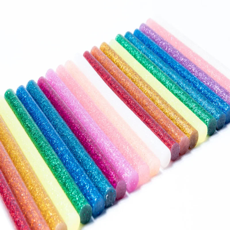 

NEW 10pcs 11x100mm Hot Melt Glue Stick Mix Color Glitter Viscosity DIY Craft Toy Repair Tools Not Repeat