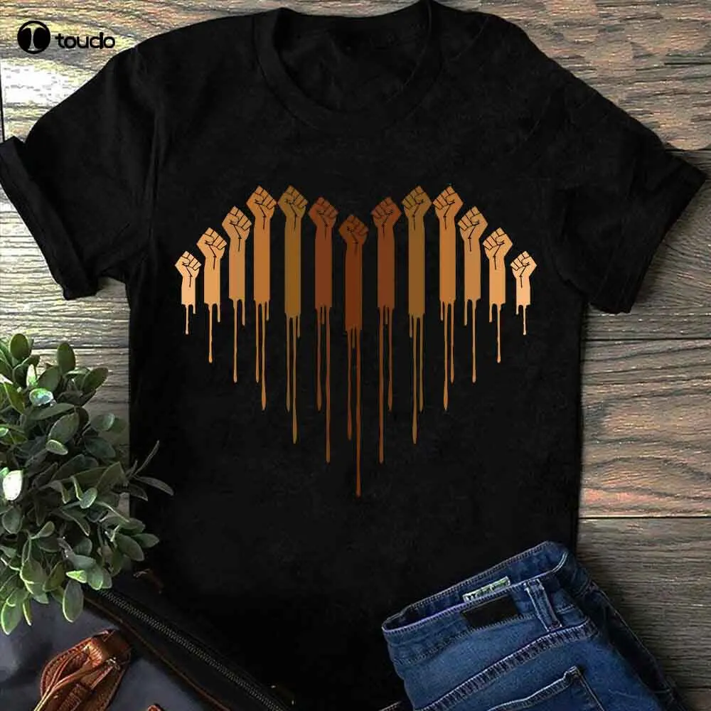 

Heart Black Hand Black Pride Support Black Lives Matter Men Women Black Shirt