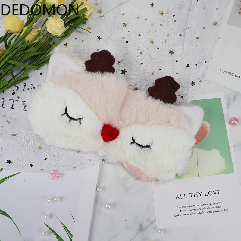 Симпатичная плюшевая маска для сна детей мультяшная путешествий и отдыха