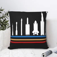 spaceship and rocket square pillowcase cushion cover creative home decorative polyester throw pillow case sofa seater nordic