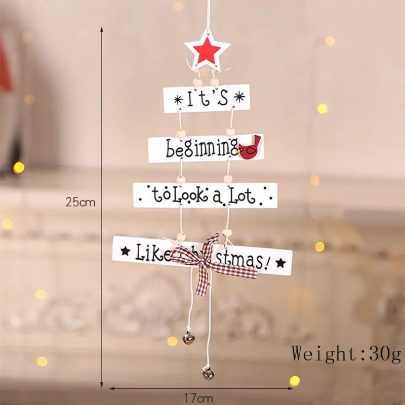 Новейшие украшения для новогодней елки деревянные подвесные аксессуары с