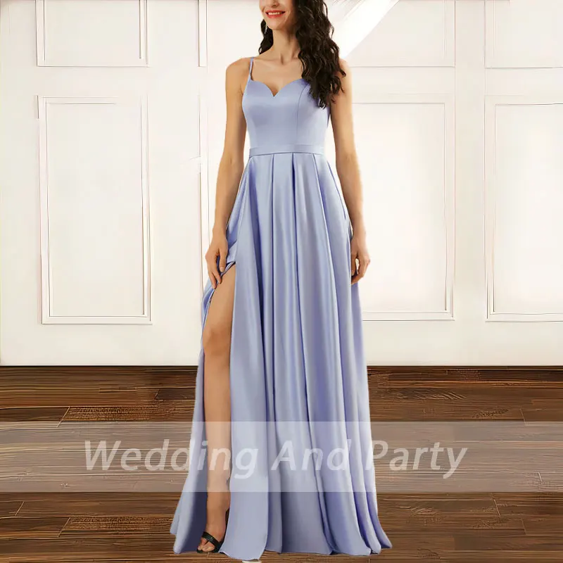 

Women's long Satin evening dress plus size sweetheart Wedding party dress sexy summer formal prom dress cocktail