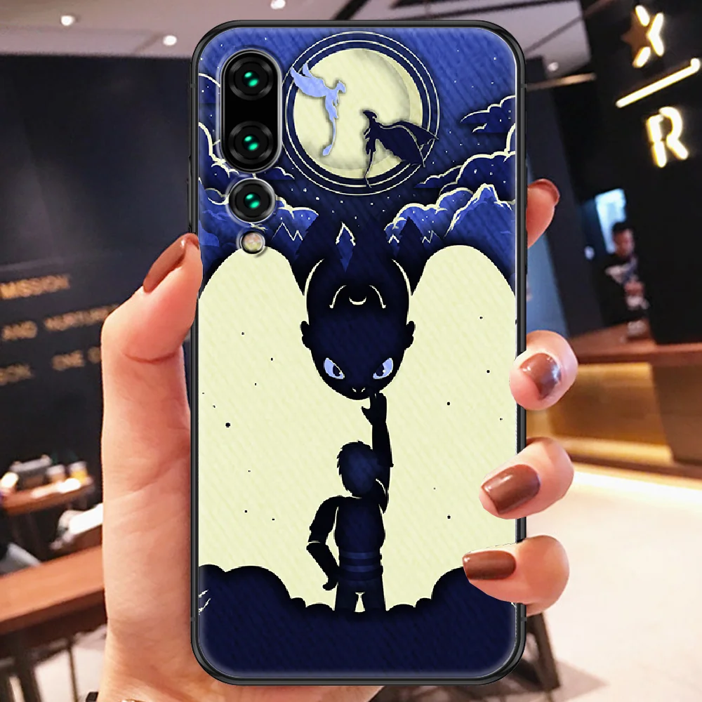 

Train Cute Your Cartoon Dragon Phone case For Huawei P Mate P10 P20 P30 P40 10 20 Smart Z Pro Lite 2019 black fashion coque