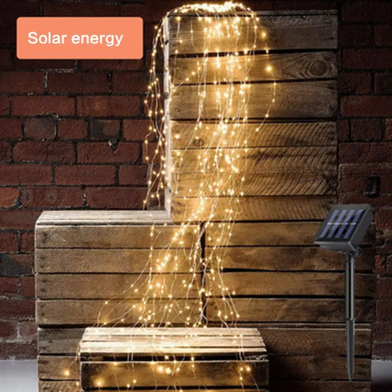 Декоративные мерцающие Звездные огни 10 нитей 200 светодиодный водопад дерево лоза