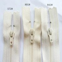 100 pcslot ykk nylon coil zipper fasteners close end off white milk beige for pants skirt handmade art diy sewing accessories