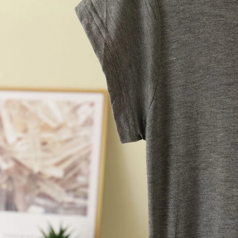 

Spring and summer nightdress new short-sleeved dress loose and thin wild bottoming fashion back cross beautiful back long skirt