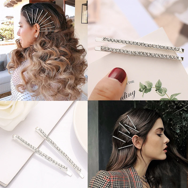 1 шт. блестящая алмазная заколка для волос Милая хрустальные стразы зажим женский