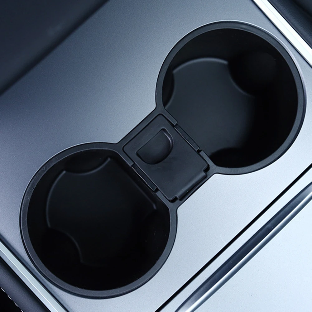 

Center Console Cup Holder Silicone Cup Holder Ashtray Shelf Insert Shakeproof Leakproof for 2021 Tesla Model 3 Model Y Ez Clean