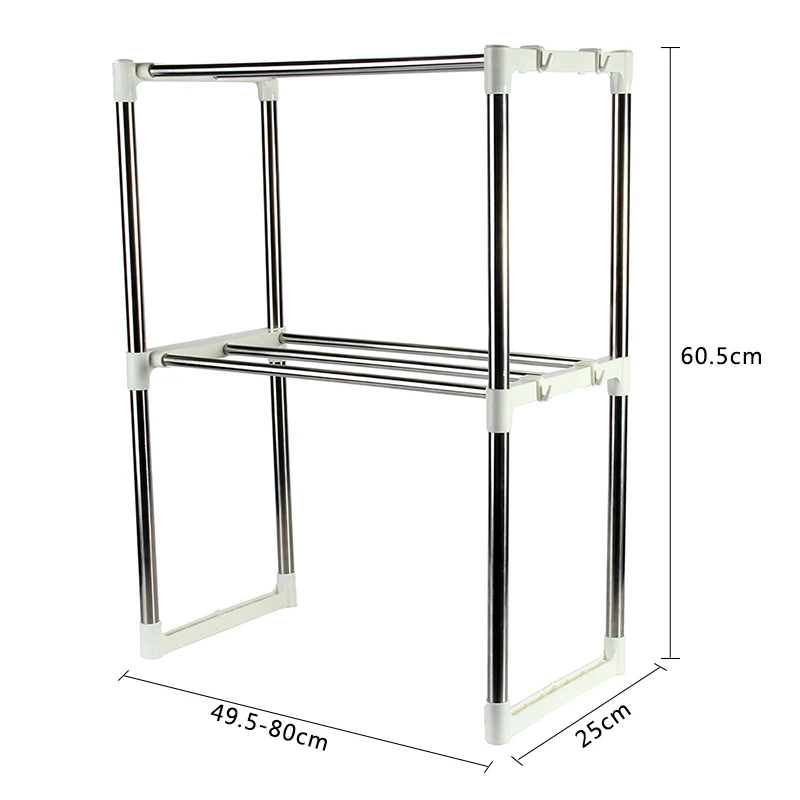 2-слойная полка для микроволновой печи кухонная органайзер хранения на кухне